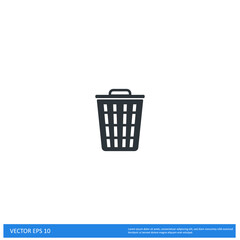 trash bin Icon Vector illustration simple design element