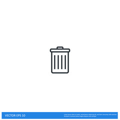 trash bin Icon Vector illustration simple design element