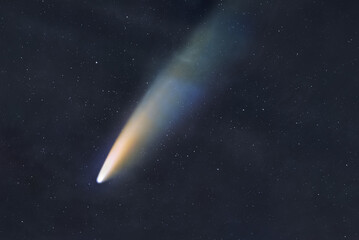 Obraz na płótnie Canvas Comet in the clouds