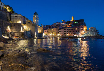 Vernazza (Italy) - A view of Vernazza, one of Five Lands villages in the coastline of Liguria region, part of the Cinque Terre National Park