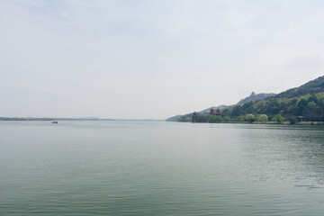 Scenery of the East Lake in Wuhan, China
