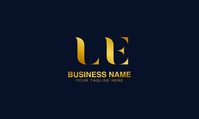 LE L E initial logo | initial based abstract modern minimal creative logo, vector template image. luxury logotype logo, real estate homie logo. typography logo. initials logo. - obrazy, fototapety, plakaty