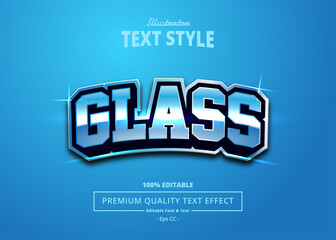 Glass Illustrator Text Effect