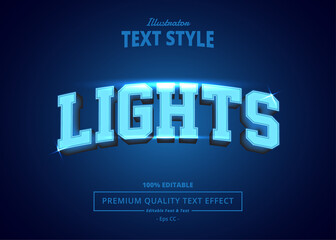 Lights Illustrator Text Effect