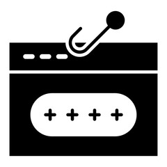 A modern style icon of phishing website
