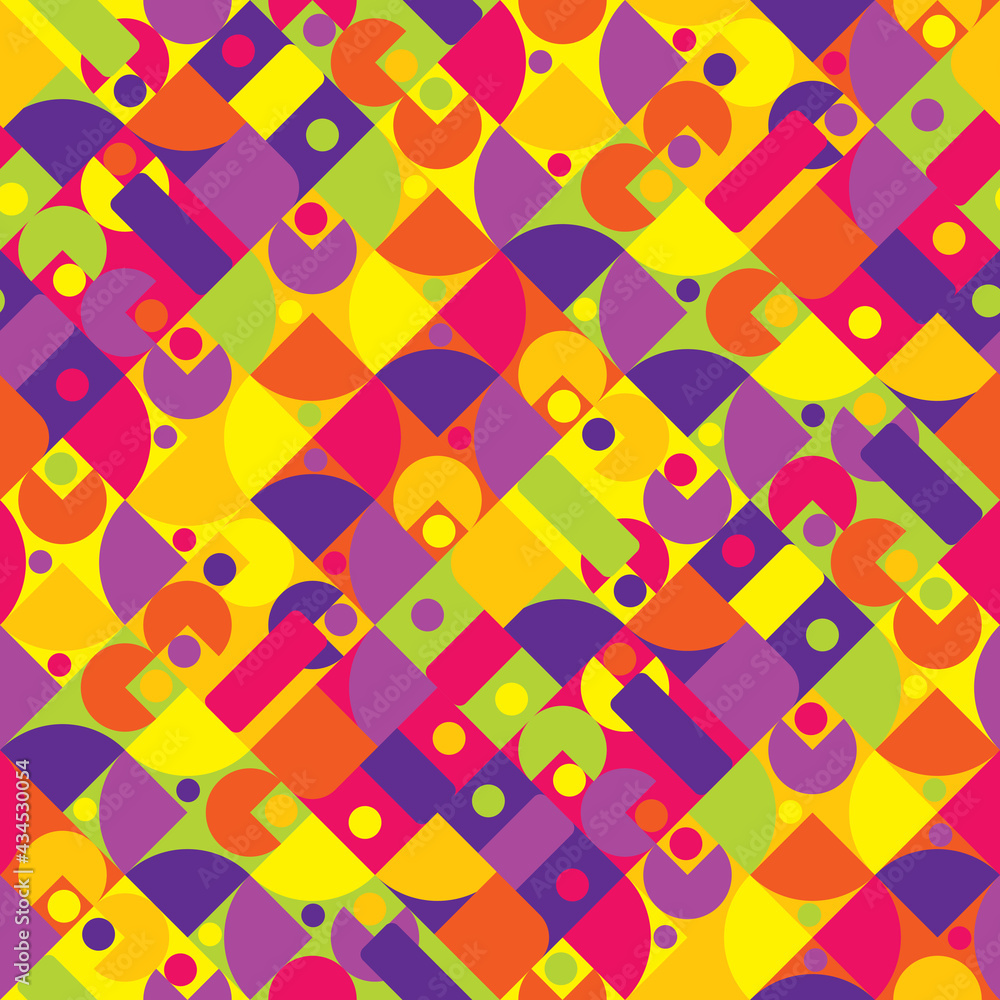 Poster abstract seamless repeating geometric pattern