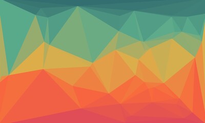 Colorful geometric background with turquoise and red mosaic design