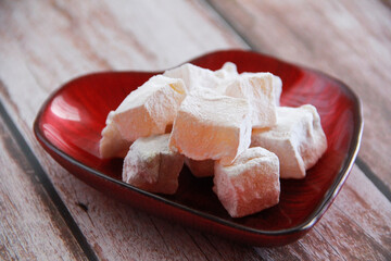 Traditional oriental sweetness square lukum