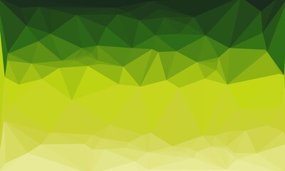 Creative prismatic background with green polygonal pattern