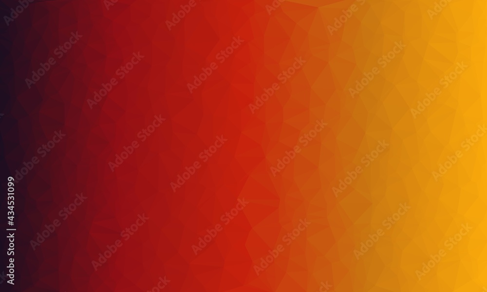 Poster Abstract red and yellow gradient background with poly pattern