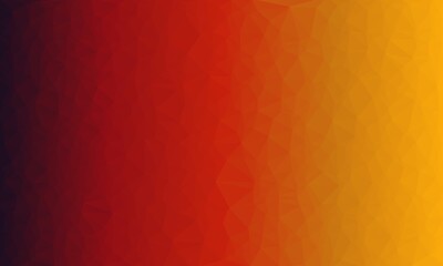 Abstract red and yellow gradient background with poly pattern