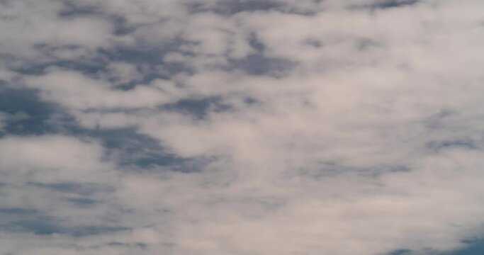 Time lapse of altostratus clouds. Texture of isolated cloudscape view useful for background.
