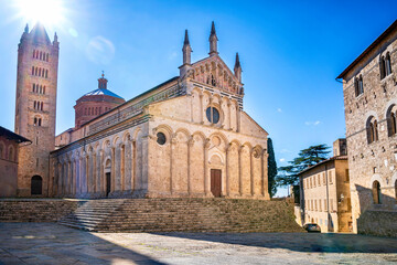 Fototapeta na wymiar Cathedral of San Cerbone, Massa Marittima, Grosseto. Italy