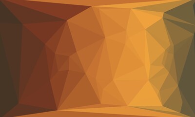 Abstract polygonal background with yellow and brown elements