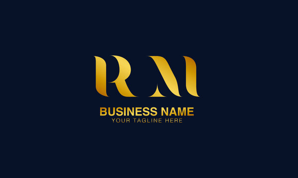 RM R M initial logo | initial based abstract modern minimal creative logo, vector template image. luxury logotype logo, real estate homie logo. typography logo. initials logo.
