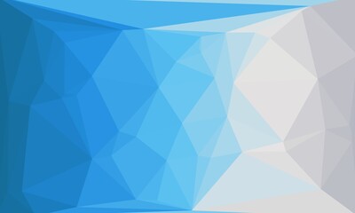 Abstract polygonal background in white and blue colors