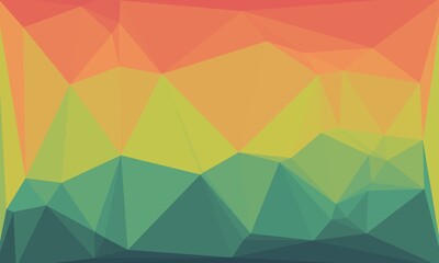 Abstract background with poly yellow and green pattern