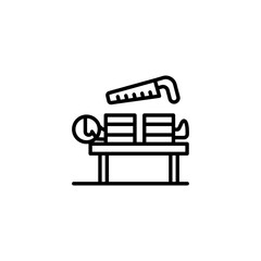 Saw In Half icon in vector. Logotype