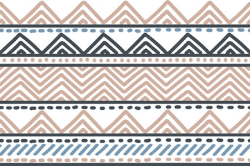 Ethnic vector seamless pattern. Tribal geometric background, boho motif, maya, aztec ornament illustration. rug textile print texture