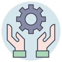 Filled outline icon for process.