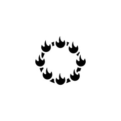 Burning Ring icon in vector. Logotype
