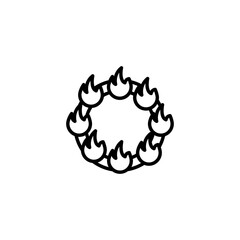 Burning Ring icon in vector. Logotype