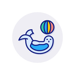 Seal Calf icon in vector. Logotype