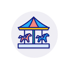 Obraz premium Circus Carousel icon in vector. Logotype