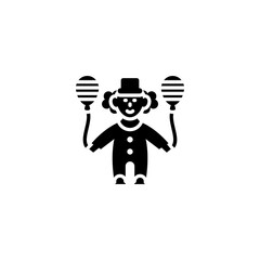 Joker icon in vector. Logotype