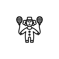 Joker icon in vector. Logotype