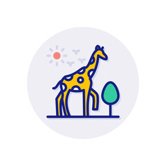Giraffe icon in vector. Logotype