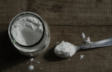 baking soda, multipurpose or baking powder. Seen from above