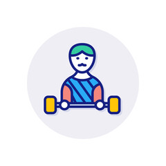 Strongest Man icon in vector. Logotype