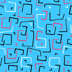 Abstract Handmade Seamless Pattern Background.