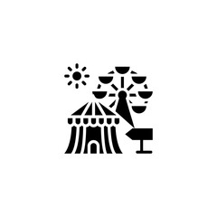 Circus Fairground icon in vector. Logotype
