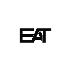 eat letter original monogram logo design