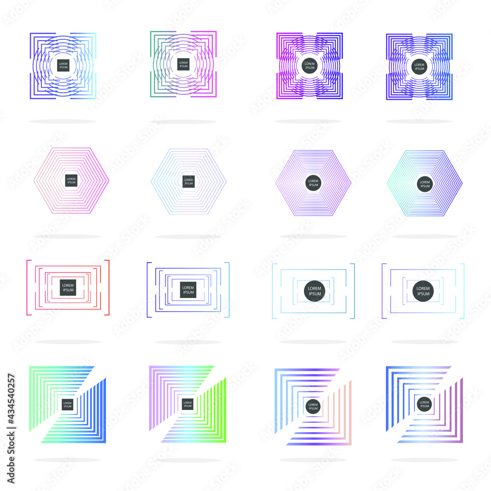 Poster modern set of abstract banners. isolated vector illustration for banners. template for web design, p