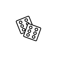 Dices icon in vector. Logotype