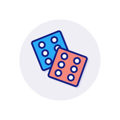 Dices icon in vector. Logotype