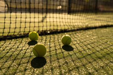 tennis ball in tennis court
