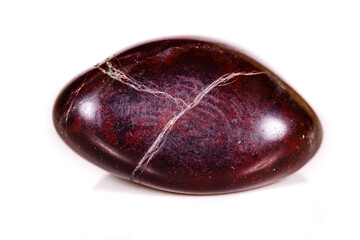 Macro mineral stone Jasper on white background