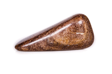 Macro mineral stone Jasper on white background