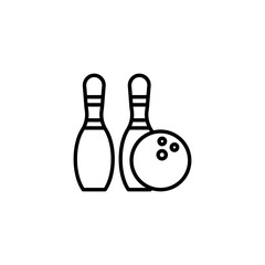 Bowling icon in vector. Logotype