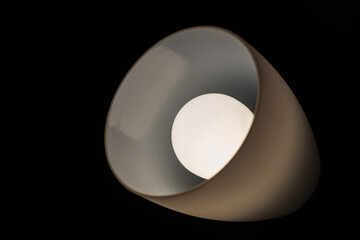 lamp on a black background