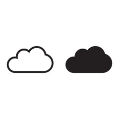 Cloud Icon Vector. Simple flat symbol