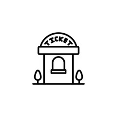 Ticket Booth icon in vector. Logotype