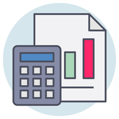 Filled outline icon for calculator.