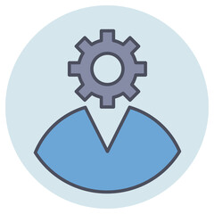 Filled outline icon for account setting.