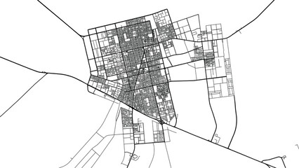 Urban vector city map of Hafar Al, Saudi Arabia, Middle East