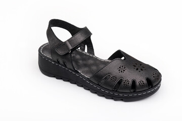 Female sandals isolated on white background.